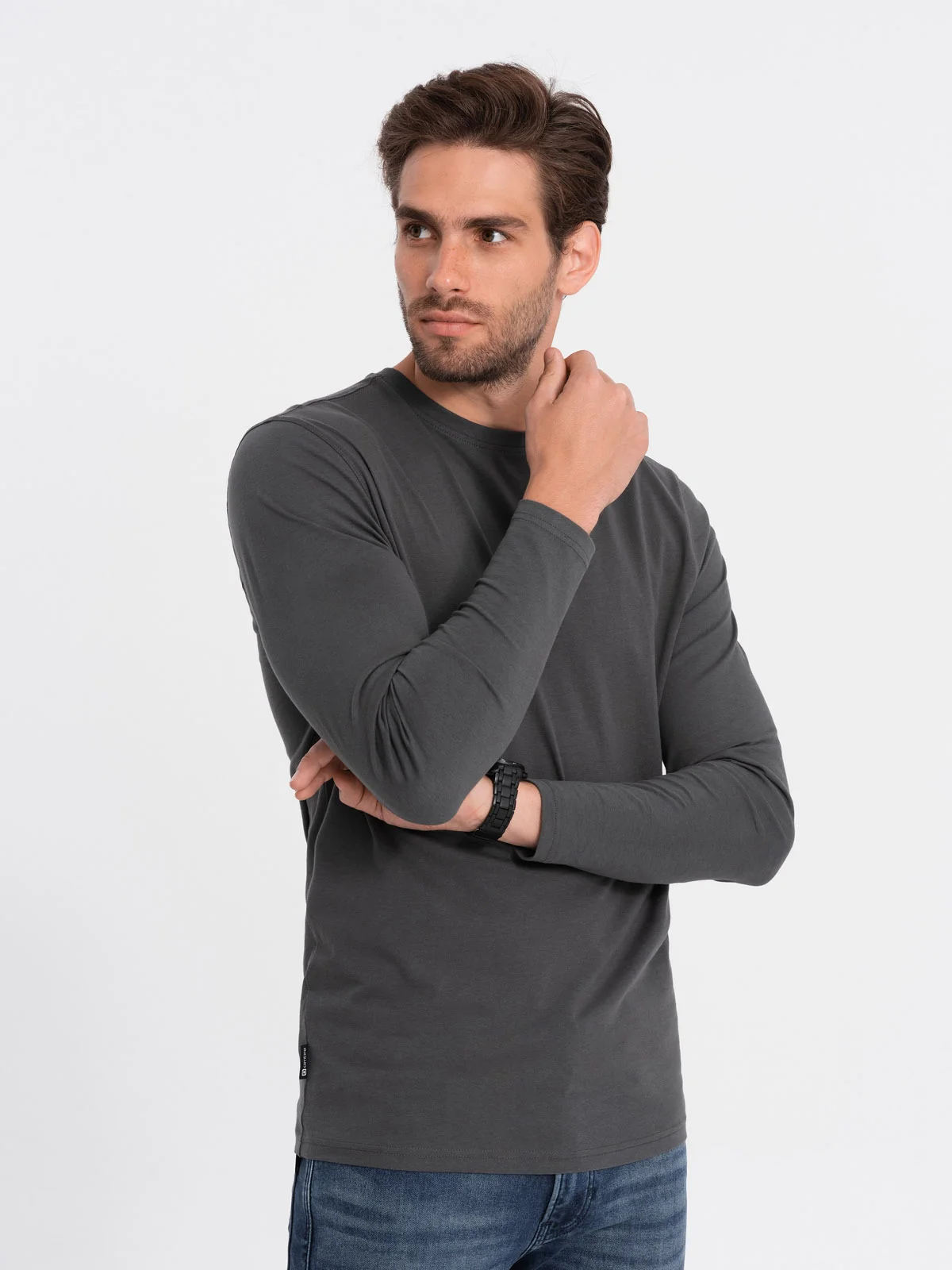 Ombre Longsleeve heren antraciet udine 0106-v6