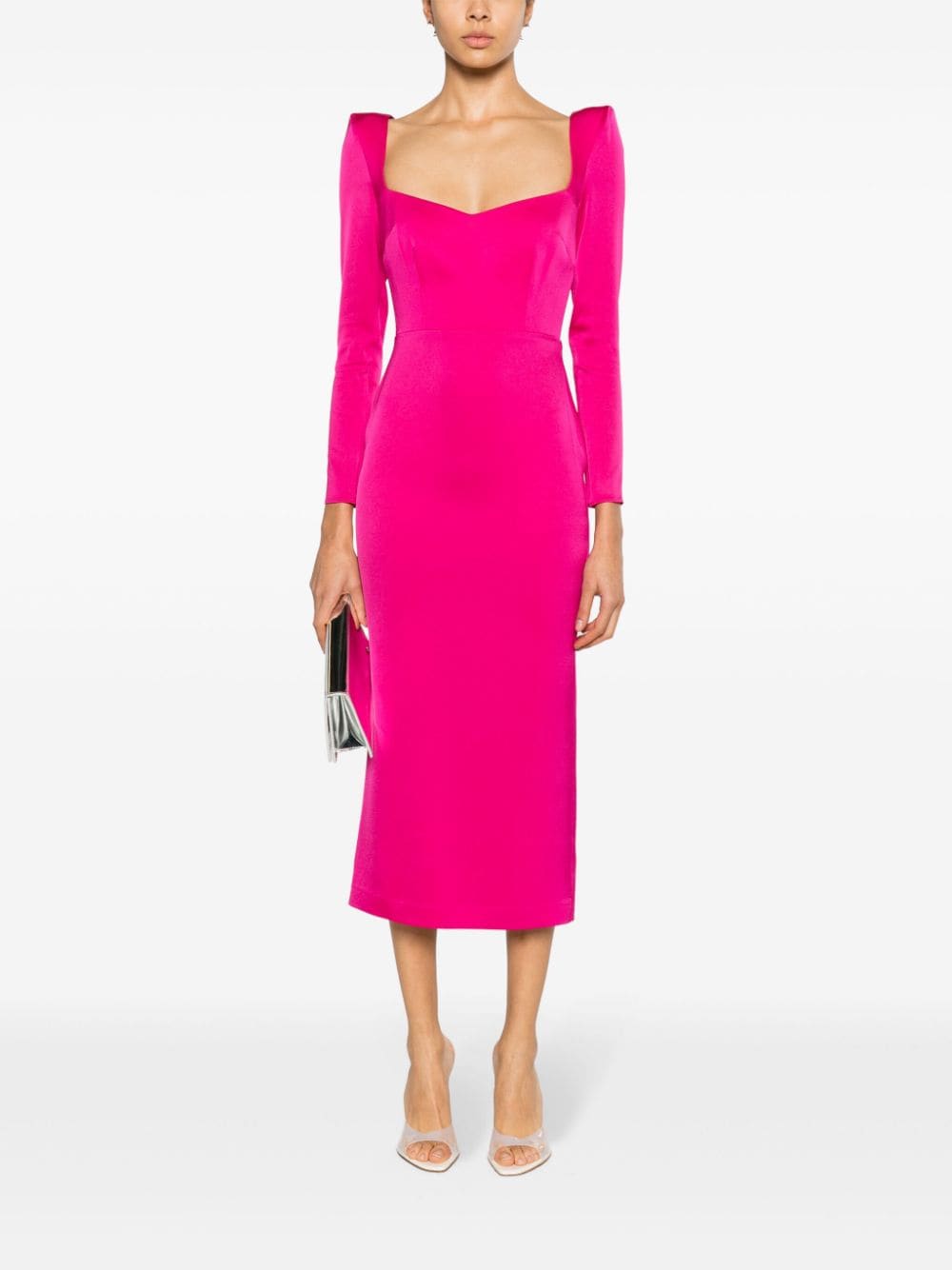 Alex Perry Maxi-jurk met lange mouwen - Roze
