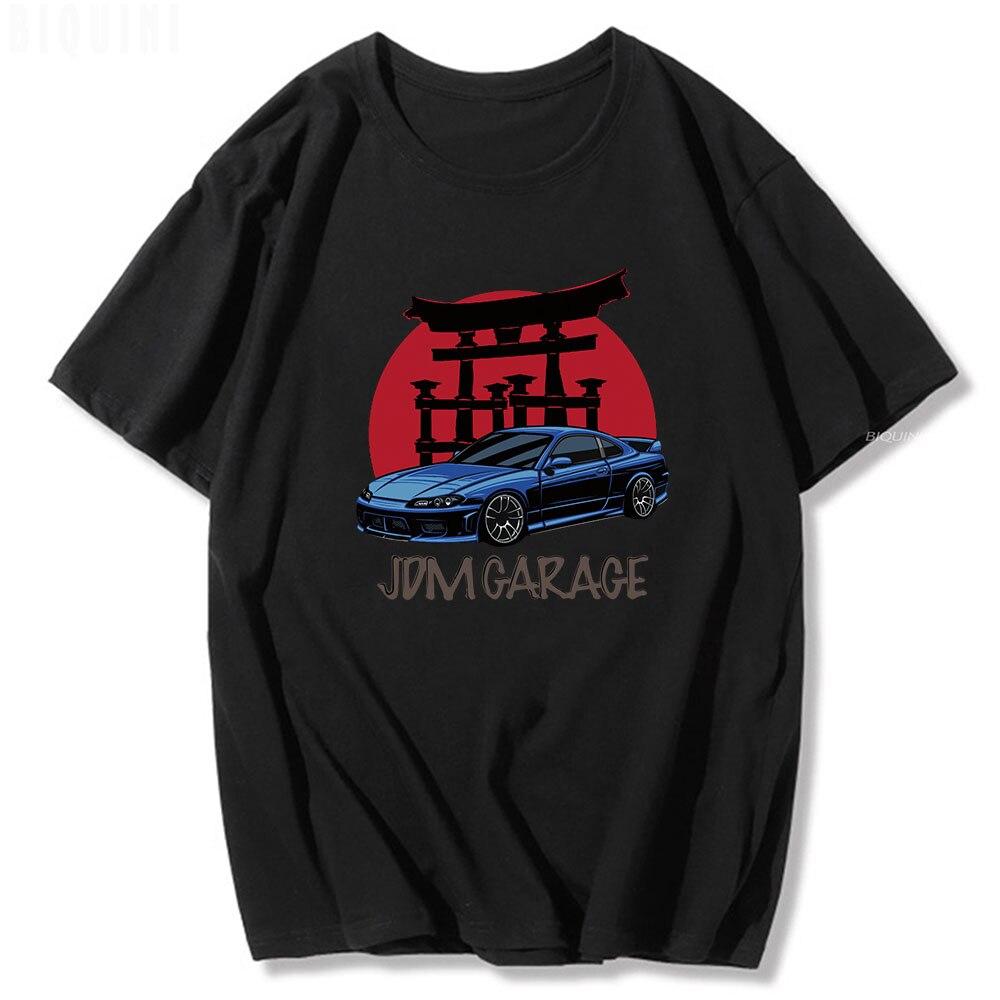 Nice T-Shirts JDM T Shirt Heren CARAGE Del Sol Japanse Streetwear Vintage Katoen Initial D Print Summer Casual Harajuku Short Sleeve Tees Males