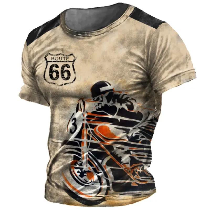 ETST 07 T-shirt Voor Mannen Retro Motorfiets Mannen Vintage T-shirt 3d Oversized Kleding Biker Racing T-shirts Straat Motor Tees tops Zomer