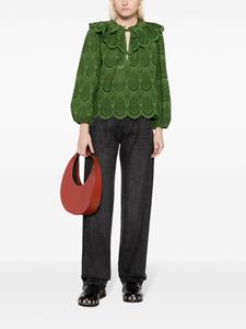 Ulla Johnson Broderie anglaise blouse - Groen