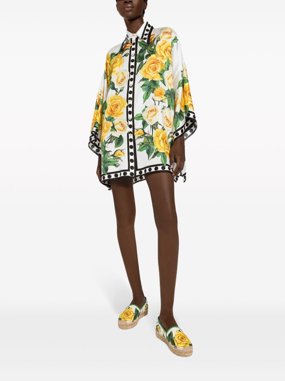 Dolce & Gabbana Overhemd met bloemenprint - Wit
