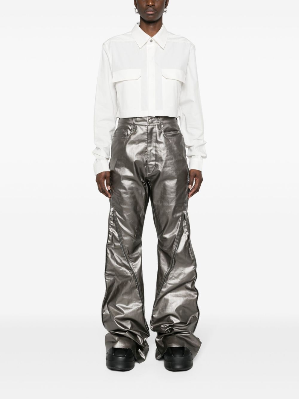 Rick Owens Cropped overhemd - Wit