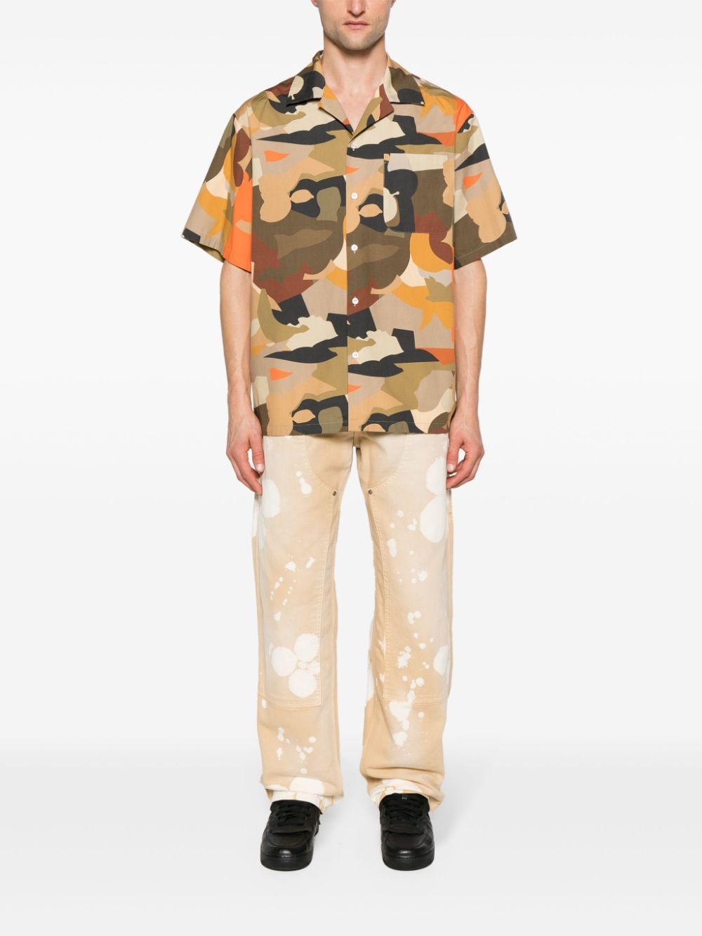 MSGM Overhemd met camouflageprint - Groen
