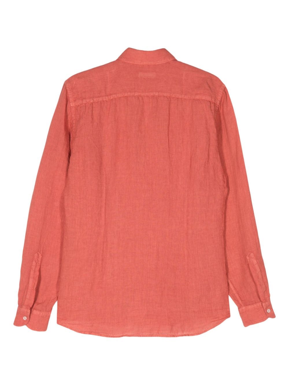 Fay cutaway collar linen shirt - Rood