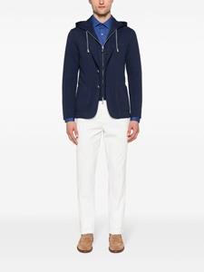 Zegna classic-collar piqué shirt - Blauw