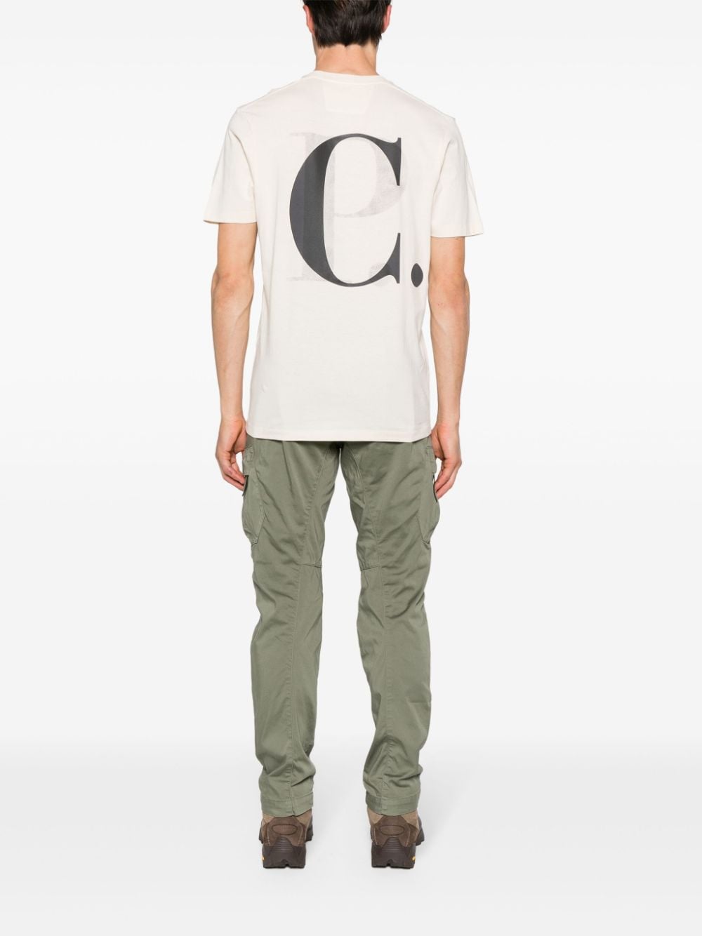 C.P. Company T-shirt met logoprint - Beige
