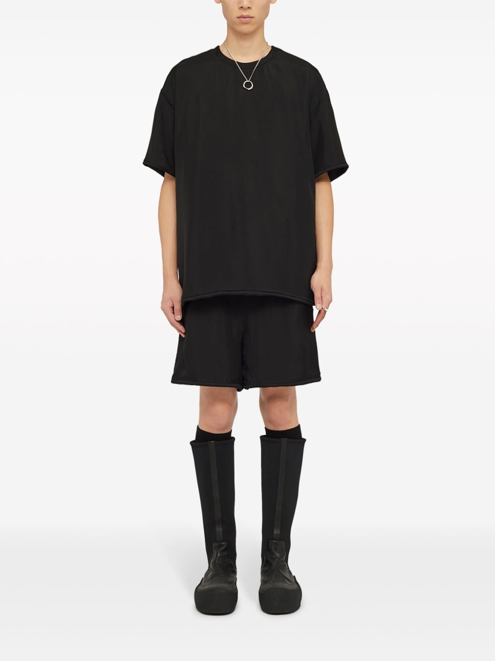 Jil Sander T-shirt met ronde hals - Zwart