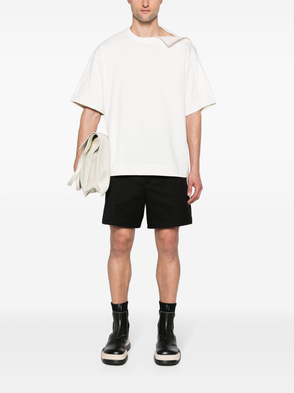 Jil Sander drop-shoulder cotton T-shirt - Wit