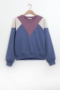 Sissy-Boy Blauwe Colourblock Sweater