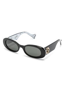 Gucci Eyewear Zonnebril met rond montuur - Zwart