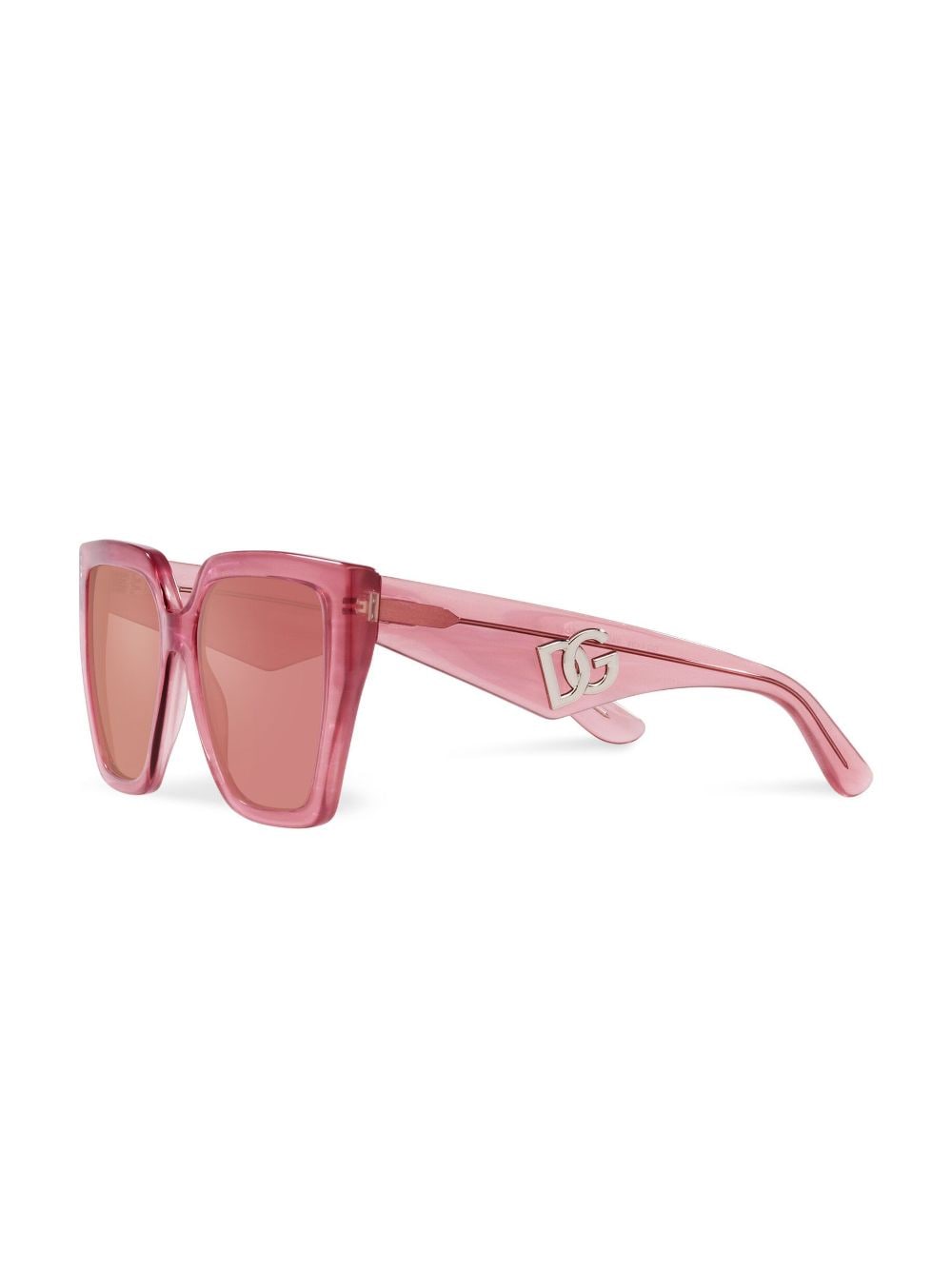 Dolce & Gabbana Eyewear Zonnebril met doorzichtig montuur - Roze