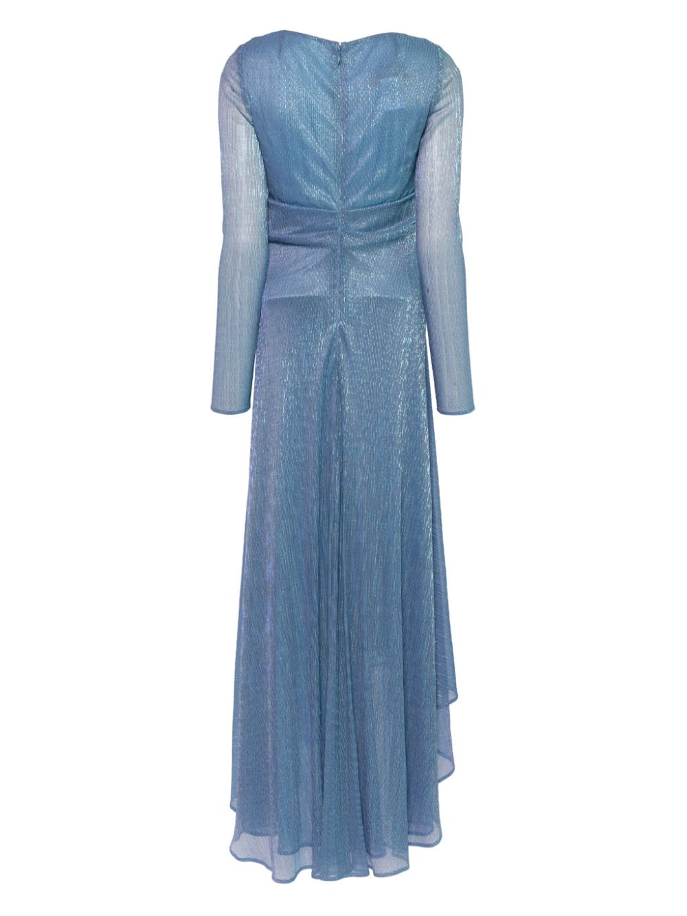 Talbot Runhof twisted pleated gown - Blauw