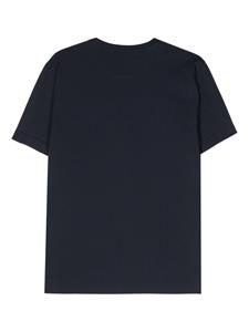 Fay logo-patch cotton T-shirt - Blauw