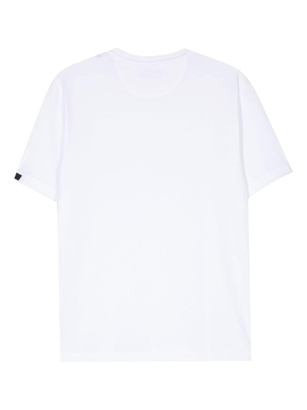 Fay logo-patch cotton T-shirt - Wit