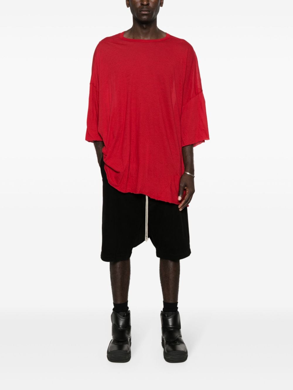Rick Owens Katoenen T-shirt - Rood