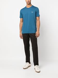 Zegna T-shirt met logodetail - Blauw