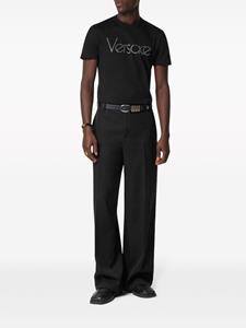 Versace 1978 Re-Edition katoenen T-shirt met logoprint - Zwart