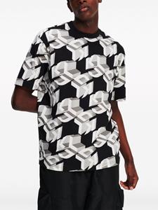 Karl Lagerfeld Jeans T-shirt met monogramprint - Zwart