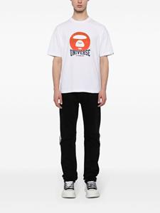 AAPE BY *A BATHING APE Katoenen T-shirt met logoprint - Wit