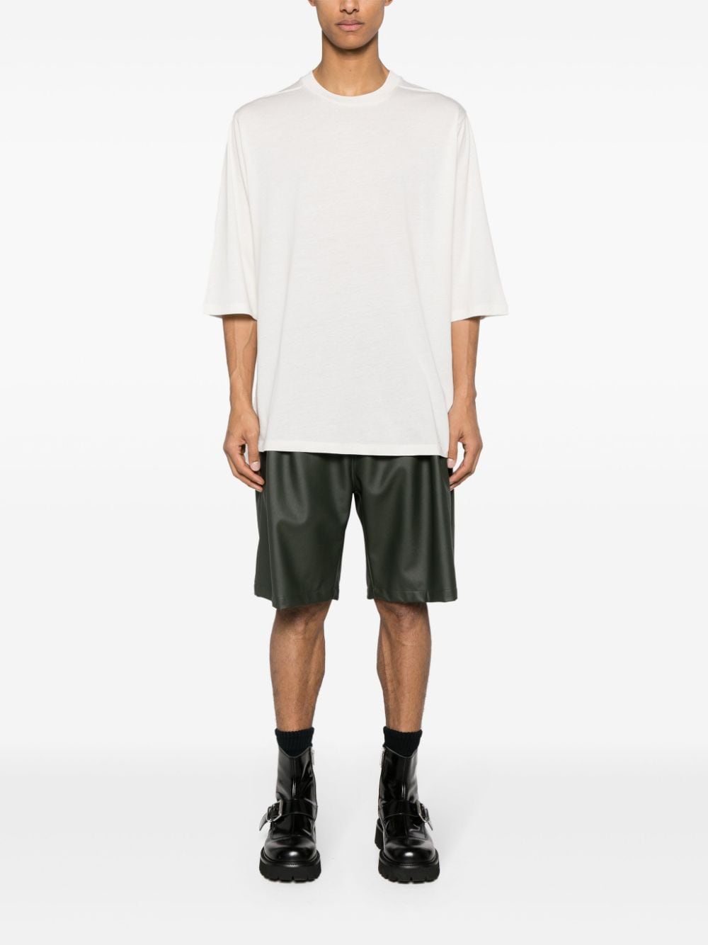 Thom Krom panelled-design jersey T-shirt - Beige