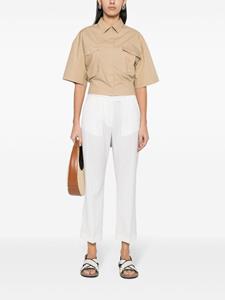 MSGM Cropped popeline blouse - Bruin