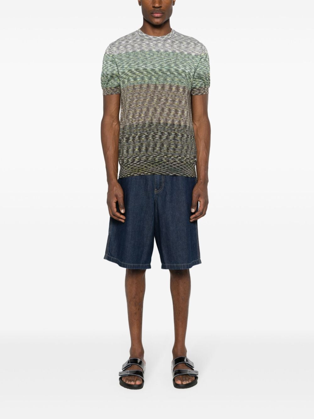 Missoni slub knitted T-shirt - Groen