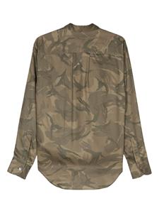 TOM FORD camouflage-print twill shirt - Groen