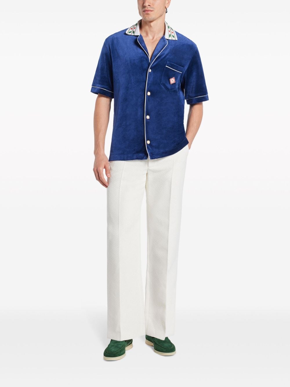 Casablanca Laurel short-sleeve shirt - Blauw