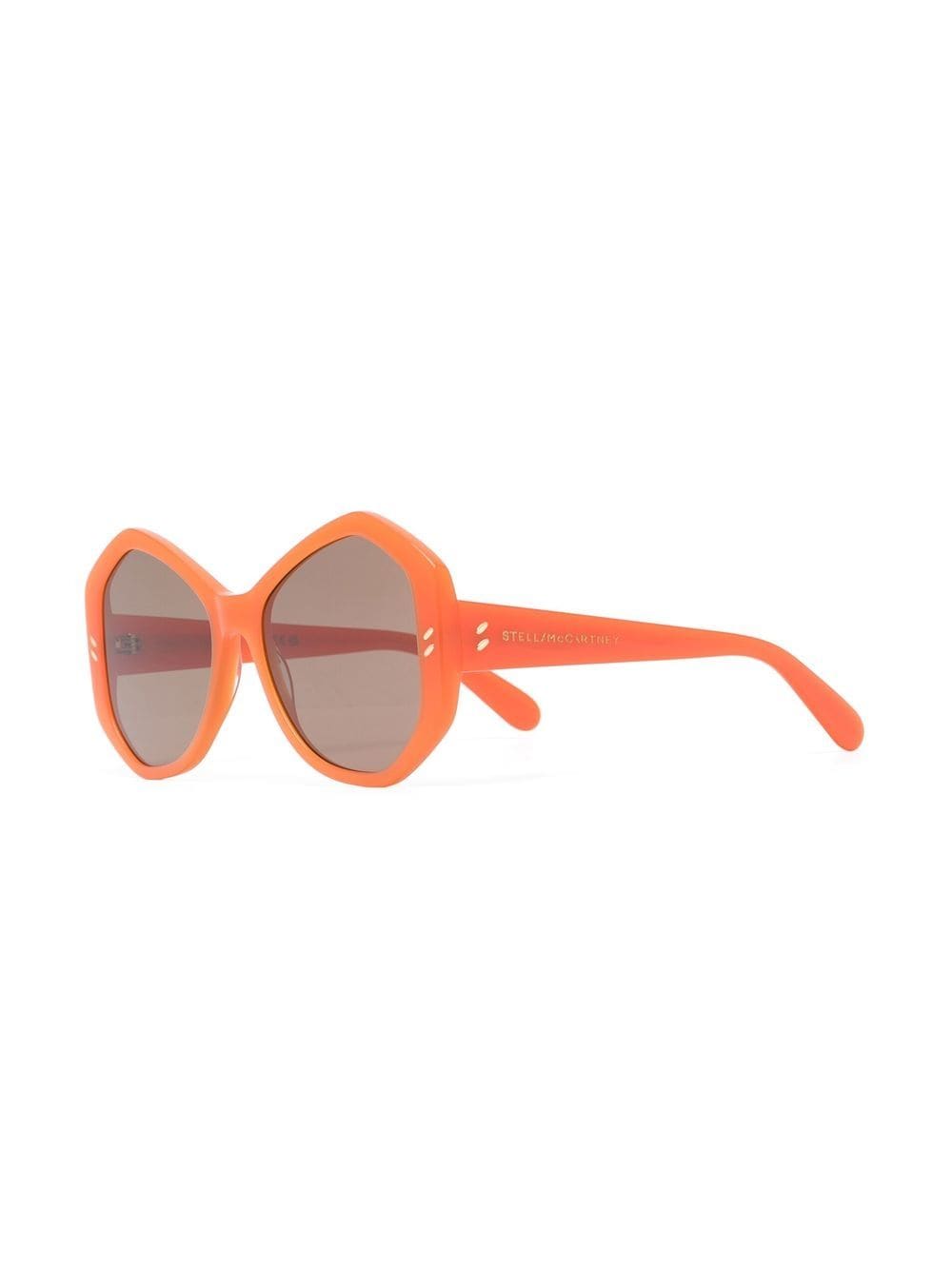 Stella McCartney Eyewear Zonnebril met geometrisch montuur - Oranje
