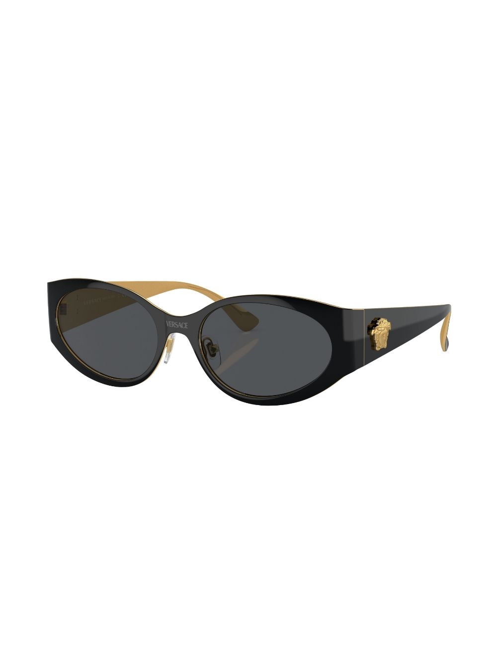 Versace Eyewear Zonnebril met ovalen montuur - Zwart