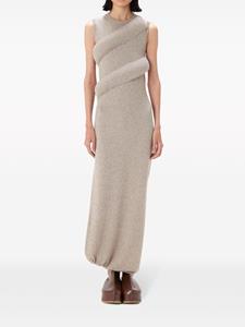 JW Anderson padded knitted maxi dress - Beige