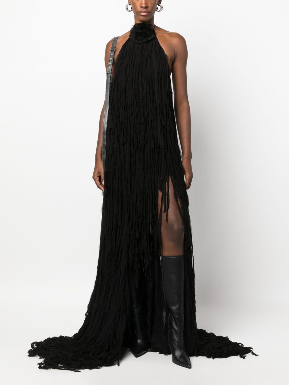 Blumarine Mouwloze maxi-jurk - Zwart
