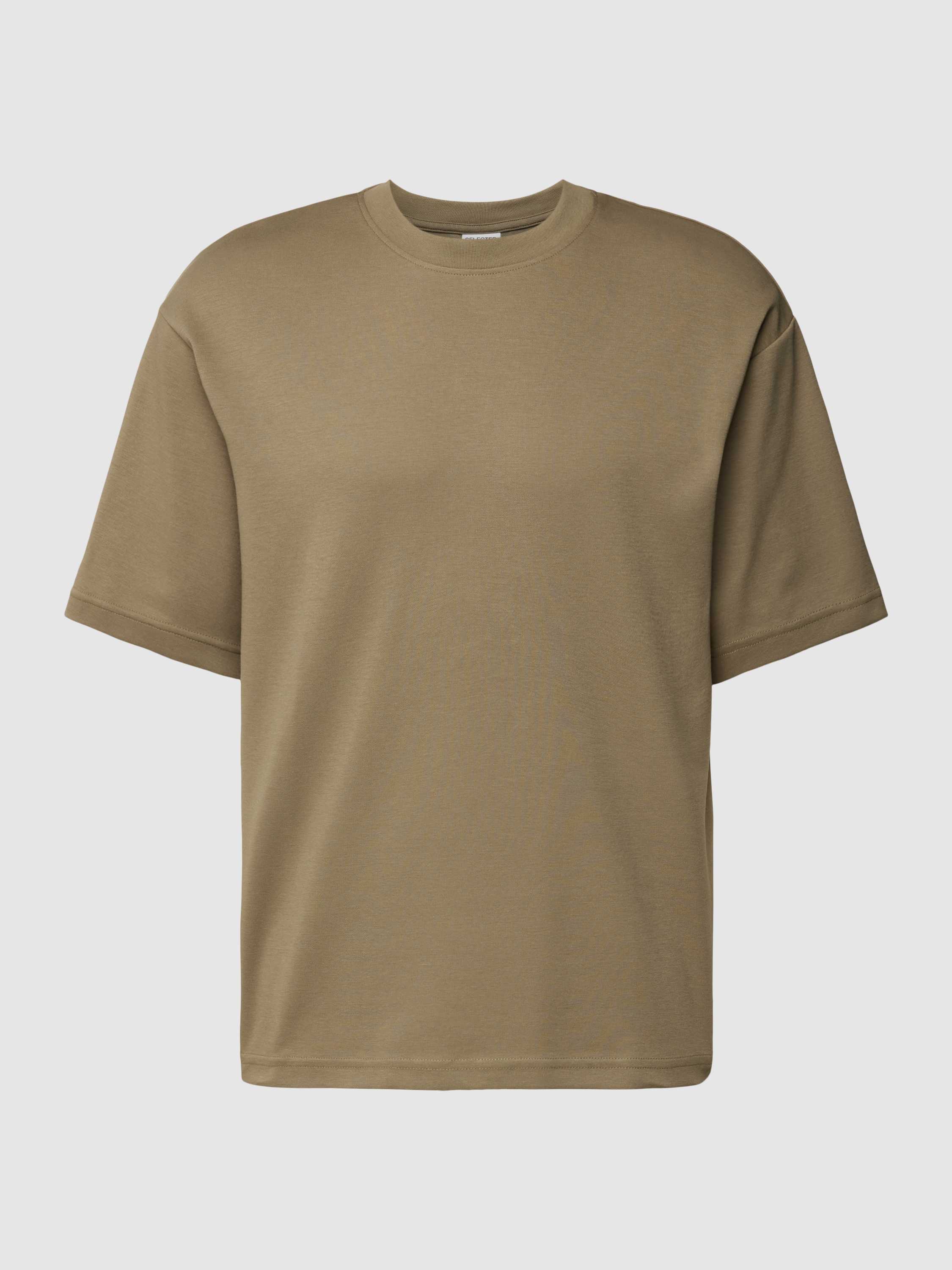 Selected Homme Oversized T-shirt met extra brede schouders, model 'OSCAR'