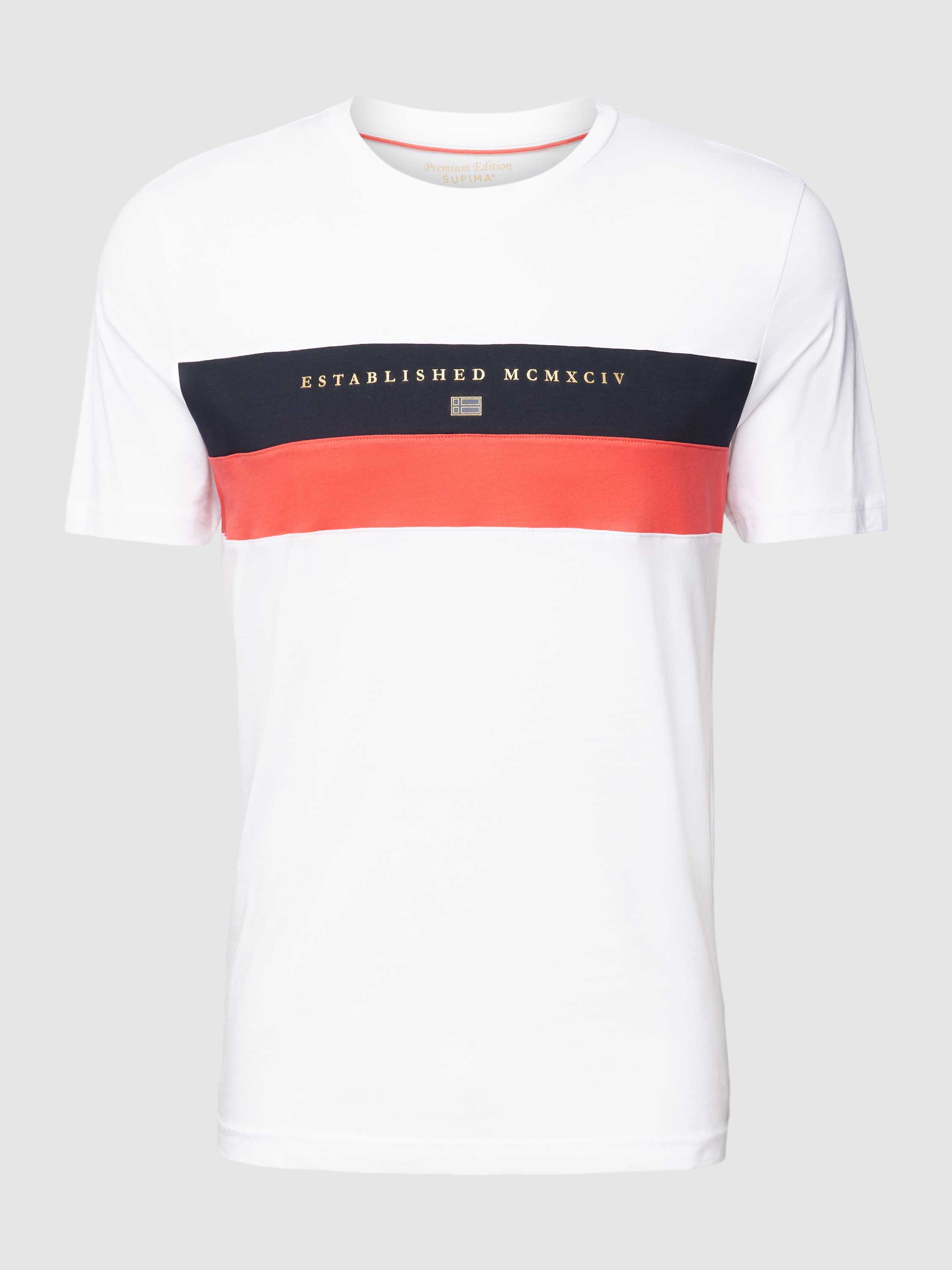 Christian Berg Men T-shirt met contraststrepen