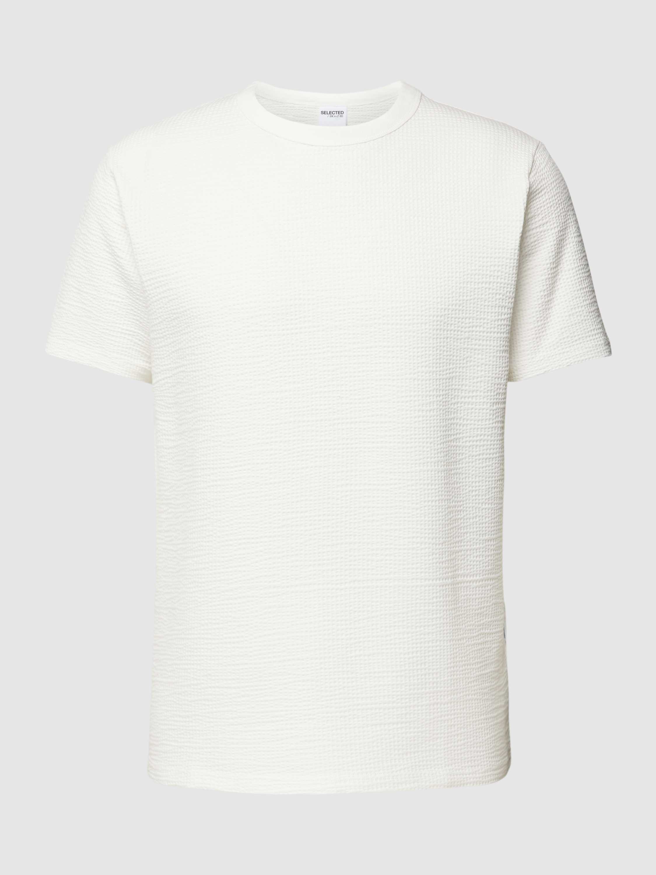 Selected Homme T-shirt met structuurmotief, model 'SANDER'