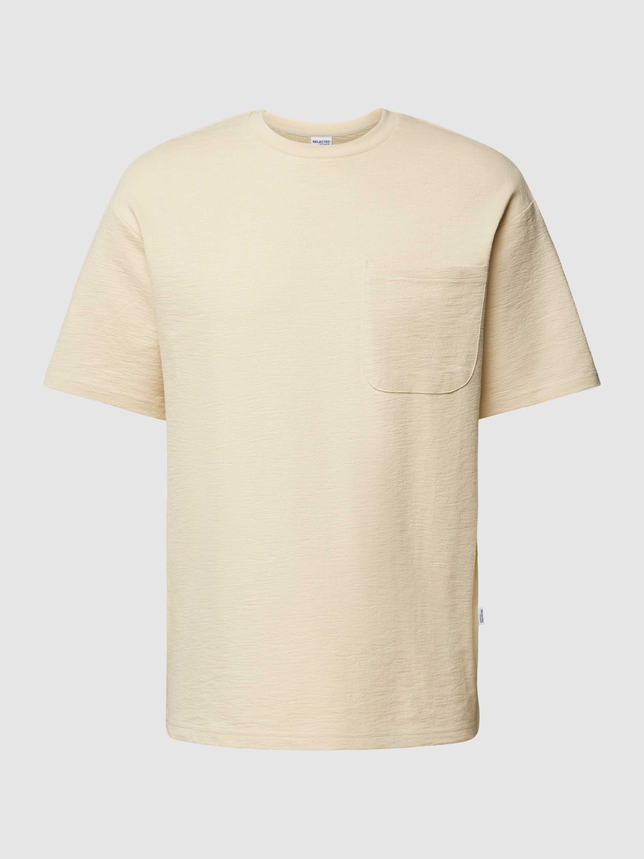 Selected Homme T-shirt met opgestikte borstzak, model 'LOOSESAUL'