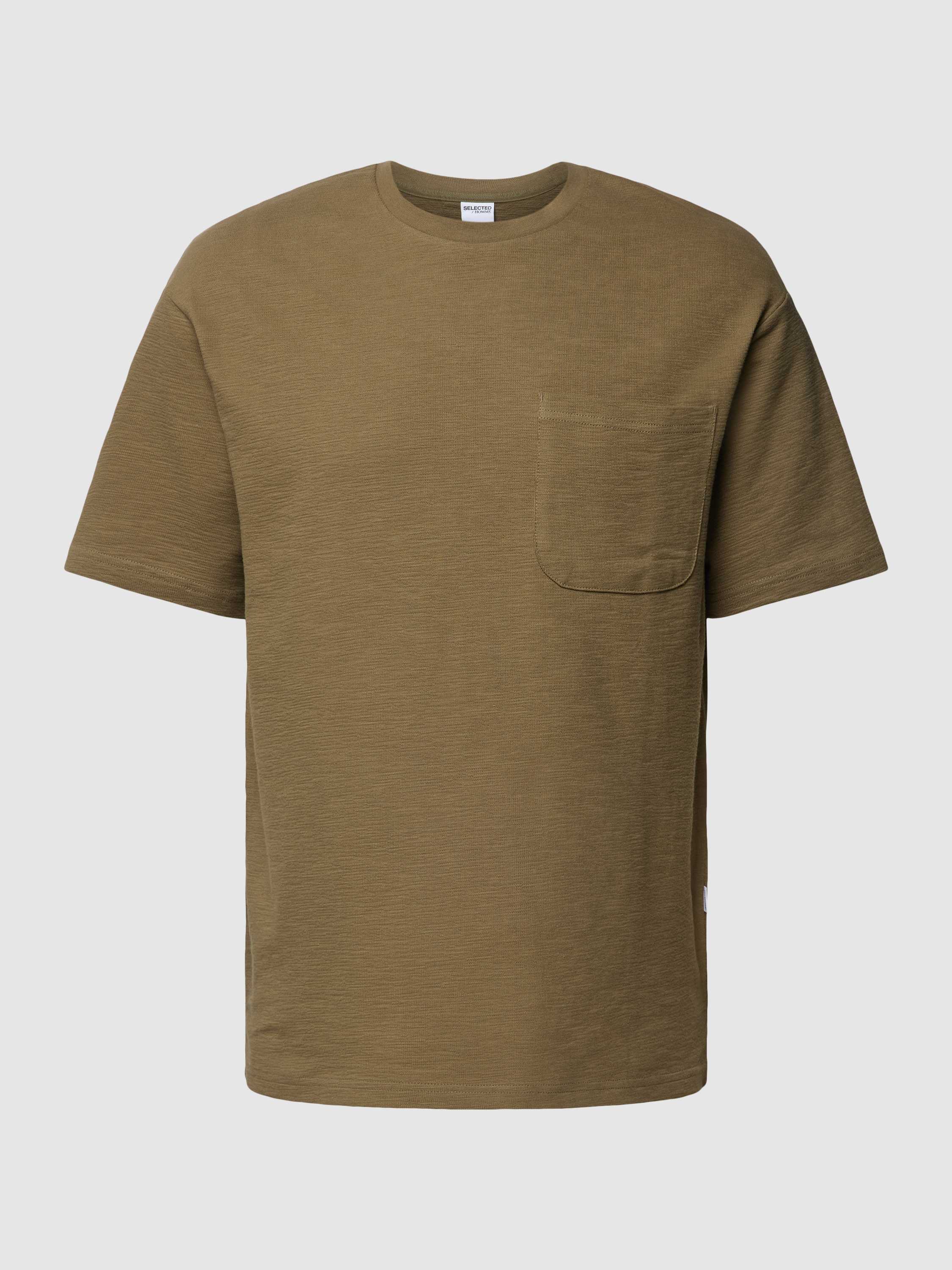 Selected Homme T-shirt met opgestikte borstzak, model 'LOOSESAUL'