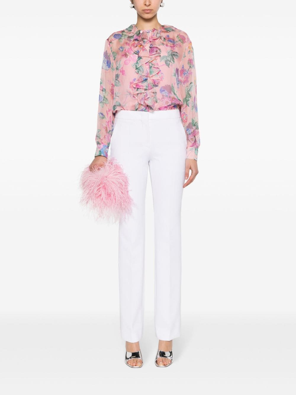 Moschino Shirt met bloemenprint - Roze
