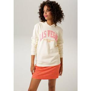 Aniston CASUAL Sweatshirt, mit aufgestickter "LAS VEGAS"-Applikation - NEUE KOLLEKTION