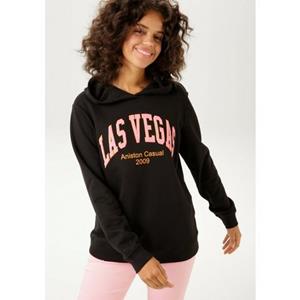 Aniston CASUAL Sweatshirt, mit aufgestickter "LAS VEGAS"-Applikation - NEUE KOLLEKTION