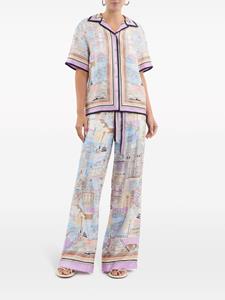 Rebecca Vallance Parfait landscape-print silk shirt - Roze
