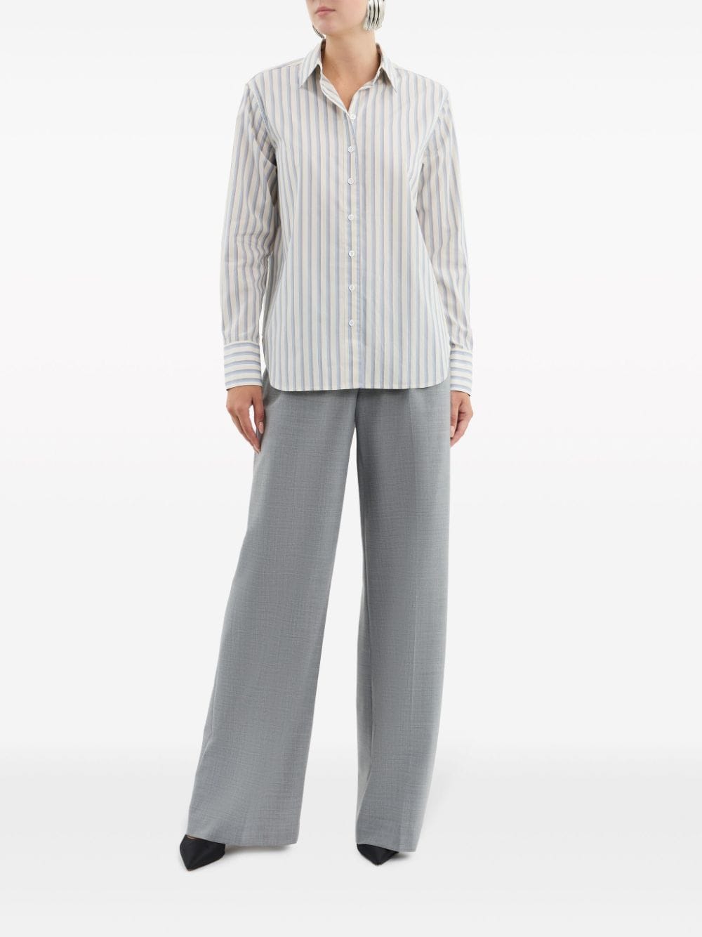 Rebecca Vallance Philippe striped cotton shirt - Wit