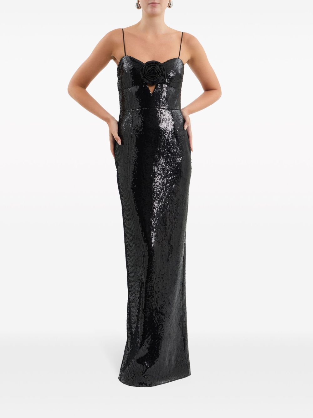 Rebecca Vallance Denise sequin-embellished gown - Zwart