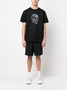 Alexander McQueen T-shirt met doodskopprint - Zwart