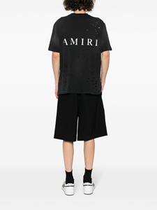 AMIRI distressed logo-print T-shirt - Zwart