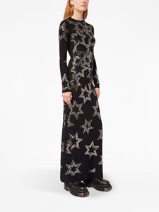 Rabanne Maxi-jurk met lange mouwen - Zwart