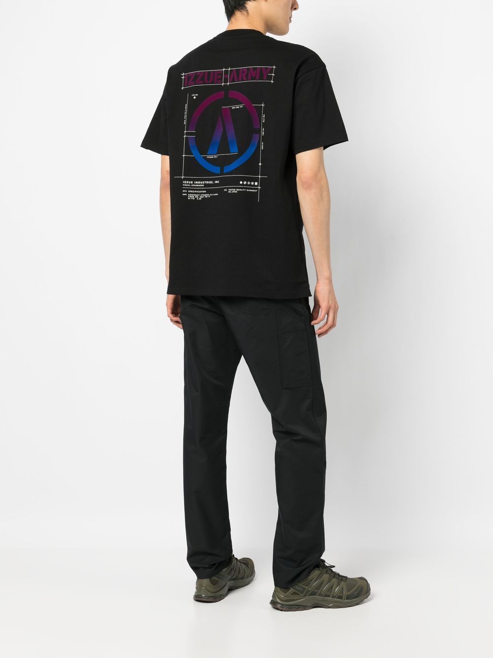 Izzue T-shirt met grafische print - Zwart
