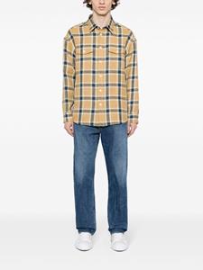 Visvim check-pattern wool-linen shirt - Bruin