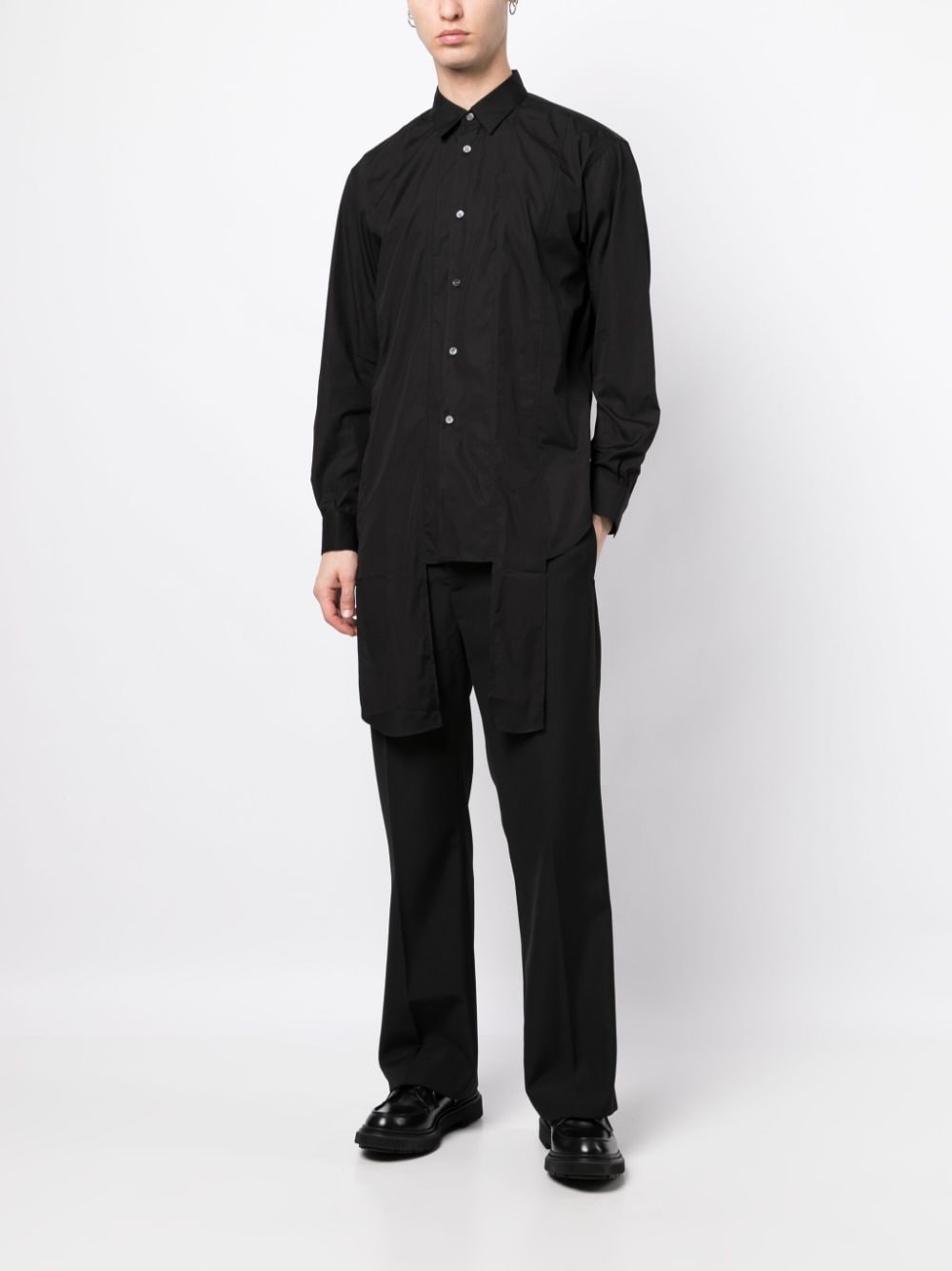 Comme Des Garçons Shirt Asymmetrisch overhemd - Zwart